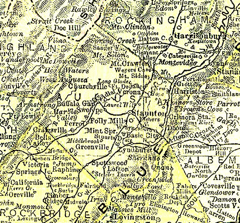 Augusta County Virginia Map 1750 Oconto County Plat Map